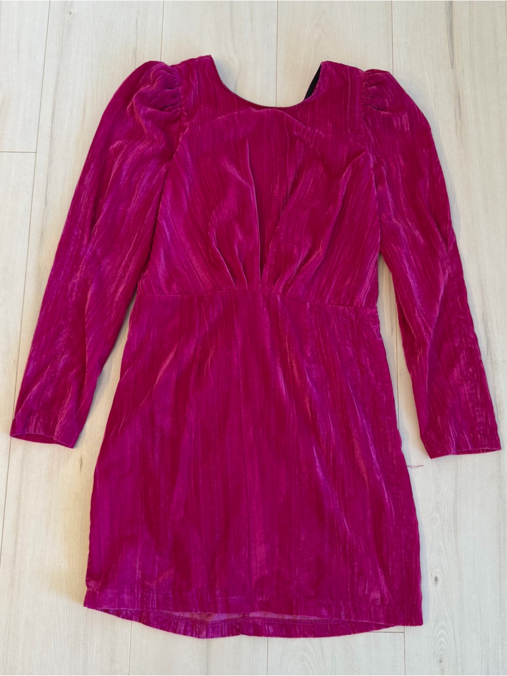 SAYLOR Fuchsia Velvet Mini Dress